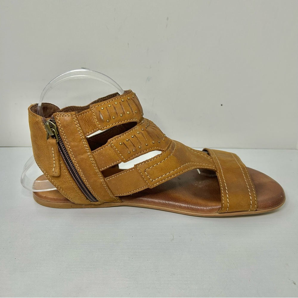 ROAN Bed Stu Charla Tan Brown Leather Strappy Sandals Size 10 - Picture 8 of 16